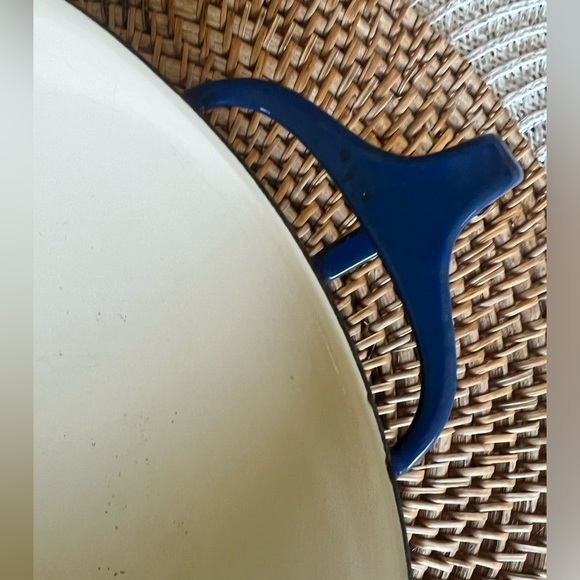 Vintage Mid-Century Dansk Blue 💙 Enamel Coated Cast Iron Kobenstyle Paella Pan - Picture 8 of 10